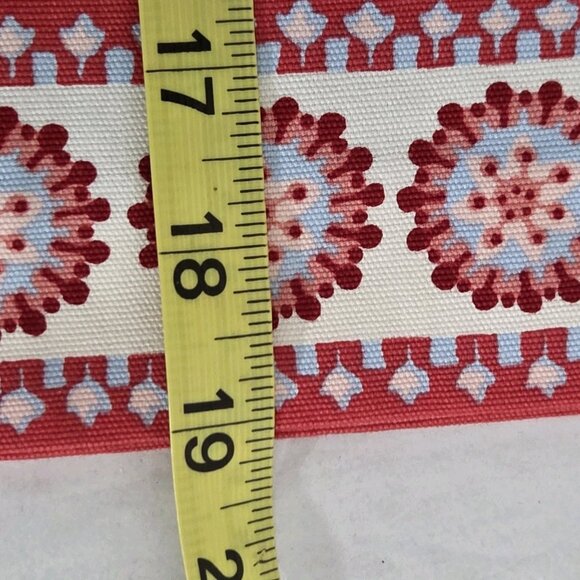 TALBOTS Skirt 10 Medallion Border Print Stretch Cotton Pink Red Blue NEW - Picture 15 of 15